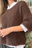 Lola Boucle Slouch Knit Conker